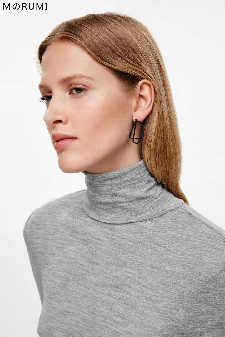 极简设计欧美复古几何菱形耳环