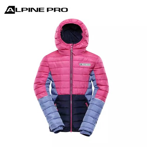 alpinepro棉服促销连帽儿童撞色