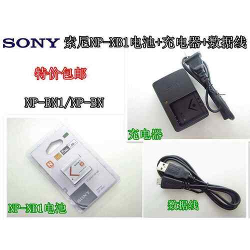 索尼DSCT99 TX55 TX66 W380 W390相机NPBN1电池+充电器+数据线