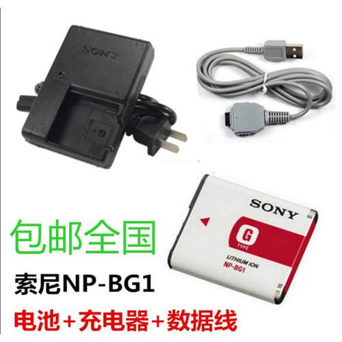 索尼DSCT20 T100 W130 W170 W300相机NPBG1电池+充电器+数据线