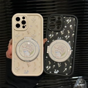 铃兰花兔子适用苹果16pro相框精孔手机壳iphone15防摔oppo华为11小米可爱mate保护套14ProMax