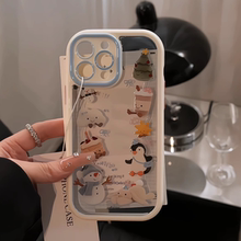 红格纹毛绒玩偶适用苹果16pro奶油壳壳油奶卡通手机壳iphone15防摔华为PURA70苹果11可爱mate简约小米
