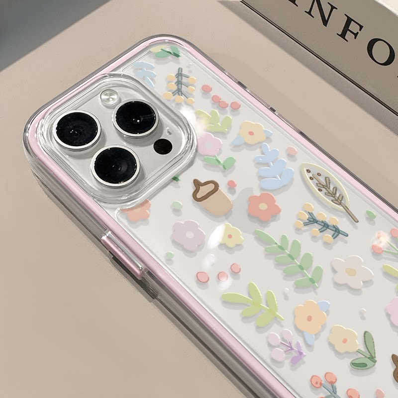 满屏点点花适用苹果17promax手机壳iPhone16三合一炫彩华为mate70保护套oppo荣耀200创意小米15