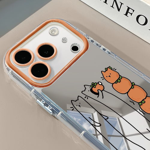桔猫于苹果17Pro镜面奶油壳iPhone16Promax手机壳华为p80可爱小米17防摔荣耀mate70小众红米