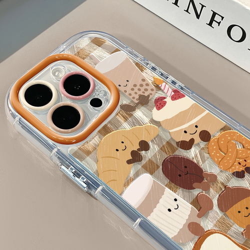 jallycat食物适用苹果17promax奶油羽纱纹卡通手机壳iphone16pro可爱华为oppo苹果15创意可爱vivo保护套防摔