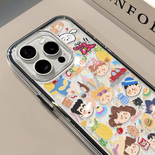 小新大家族适用苹果17promax手机壳iPhone16三合一炫彩华为mate70保护套oppo荣耀200创意小米15