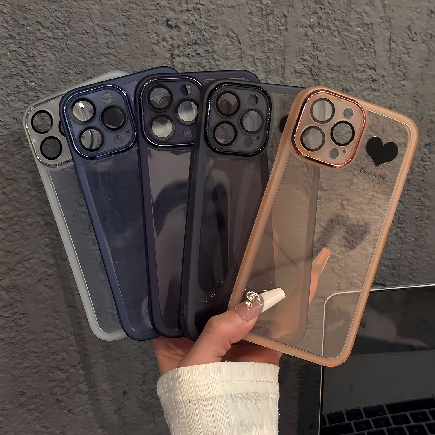 黑心适用苹果17pro金属镜框卡通手机壳iphone16防摔华为PURA70小米15可爱mate软壳保护套14新款ins风oppo