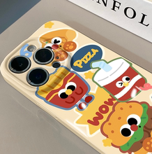 卡通可爱创意趣汉堡薯条适用于华为菲林oppo壳苹果15新iPhone14/13/12promax手机壳真我红米小米13pro/ultra