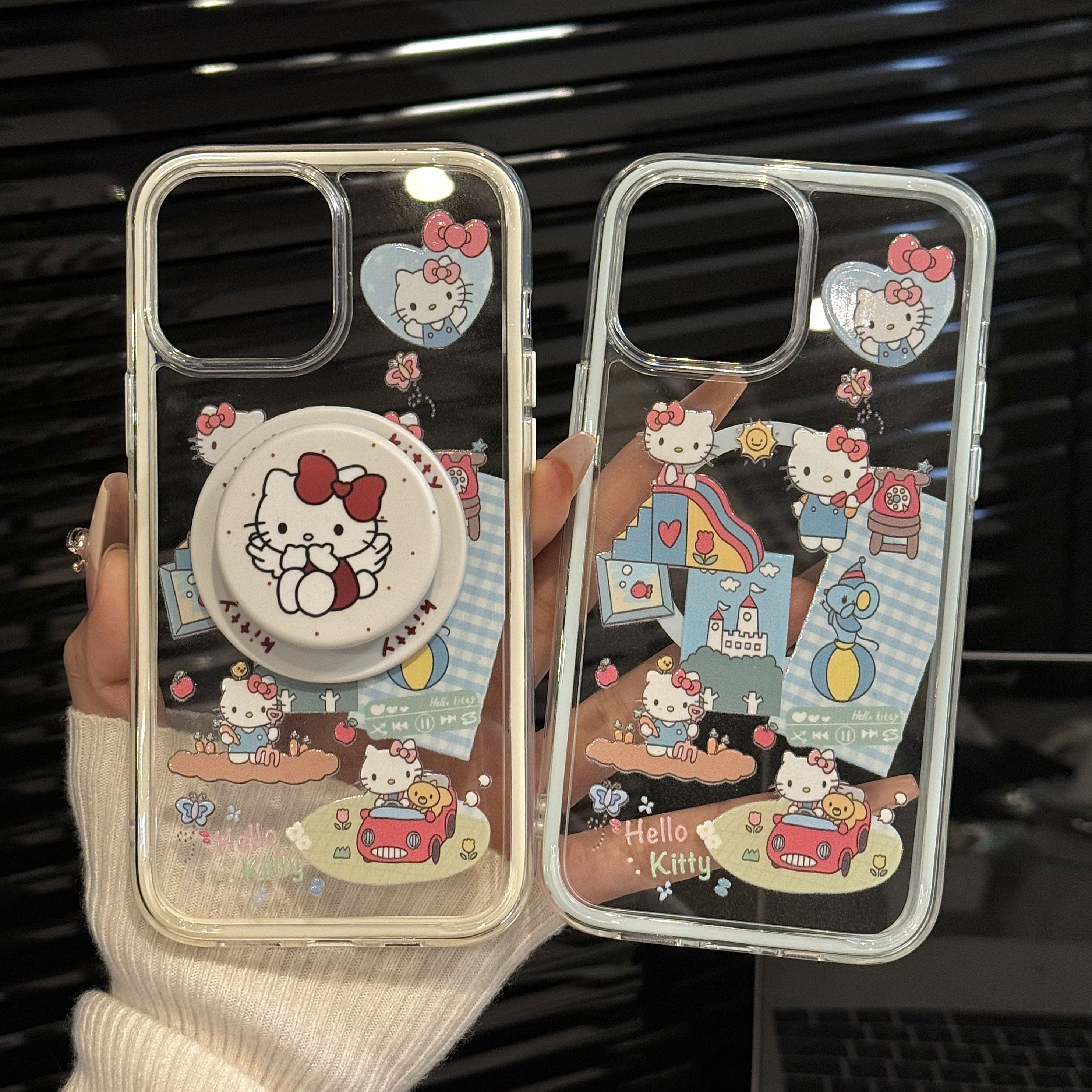 假日ktitty贴纸适用苹果16pro炫彩磁吸手机壳iPhone15防摔简约13/14plus保护套华为mate60潮流p70全包新款