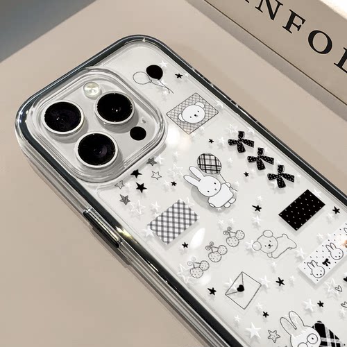 星星米菲兔适用苹果17pro手机壳iPhone16三合一炫彩可爱15小众华为mate70保护套OPPO荣耀200新款创意小米 - 封面