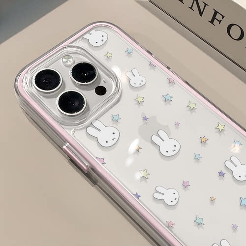 星星米菲兔适用苹果17pro手机壳iPhone16三合一炫彩可爱15小众华为mate70保护套潮流荣耀200新款创意小米