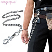 嘻哈ins裤 链 男女潮腰链搭配金属链非主流街舞时尚 新款 休闲裤 挂链