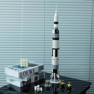 适用乐高小号土星五号火箭积木航天航空拼装模型益智玩具男孩礼物