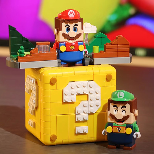乐高问号箱超级马里奥拼装玩具