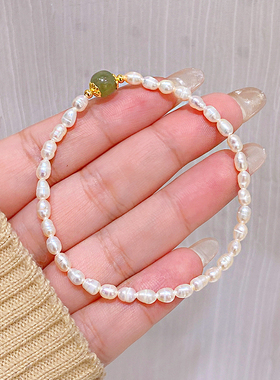 汉服小米粒手饰品和田玉新中式