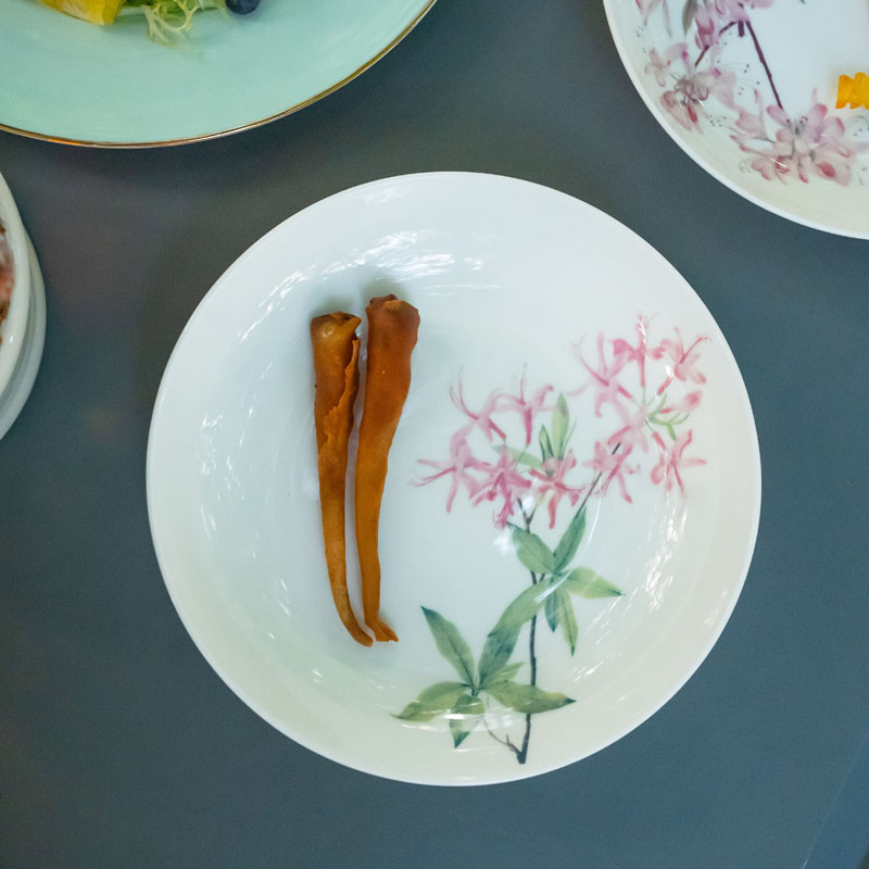 潮州陶瓷餐具8寸饭盘釉中彩时尚好看的盘子颜值骨瓷盘子菜盘 家用