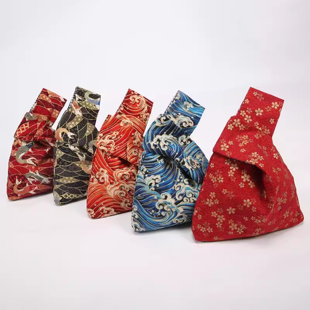 和风随身汉服小布包套结手腕袋