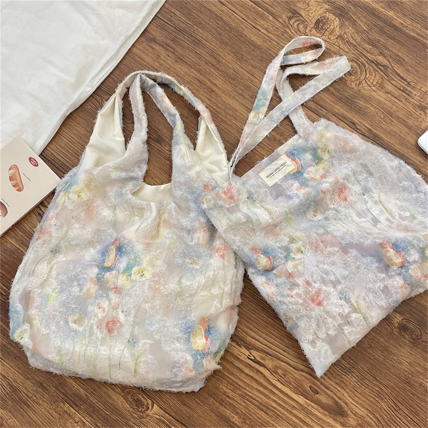 蕾丝仙气春意郁金香背心包单肩袋