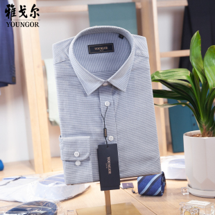 绒面保暖衬衫 专柜880 长袖 雅戈尔男士 休闲秋冬119762DBY 耗牛毛