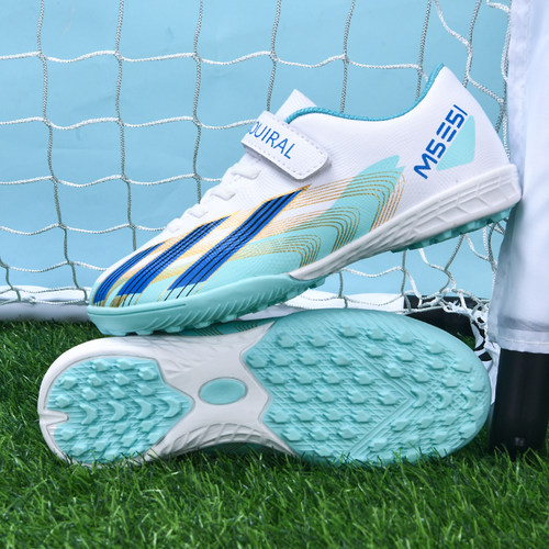 梅西新品儿童足球鞋男碎钉TF