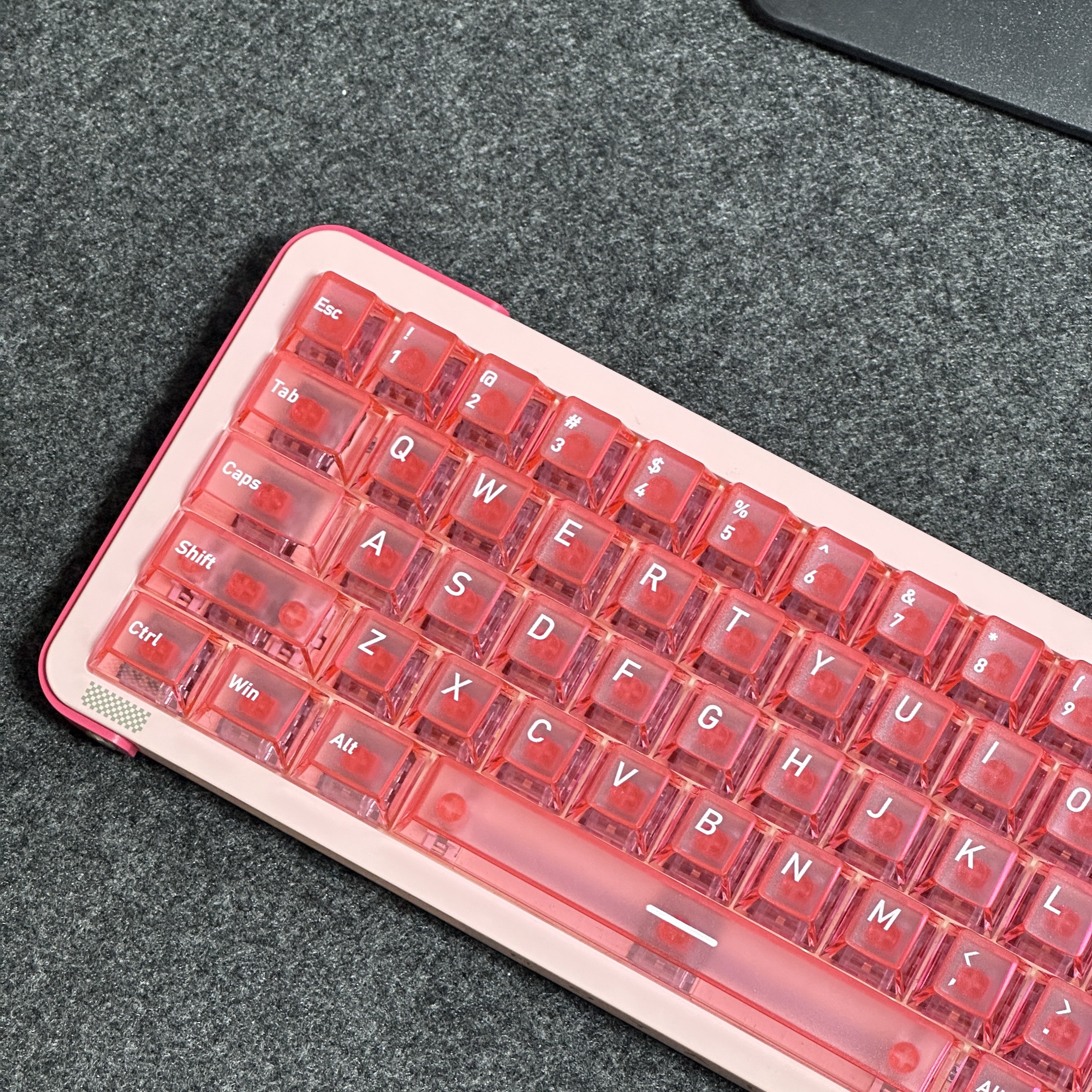 粉色顶面雾透键帽PC透光原厂高度UV适配美加狮小蜜蜂迈从磁轴机械,电脑硬件/显示器/电脑周边,键帽,淘宝优惠券,粉丝福利购,淘宝优惠卷