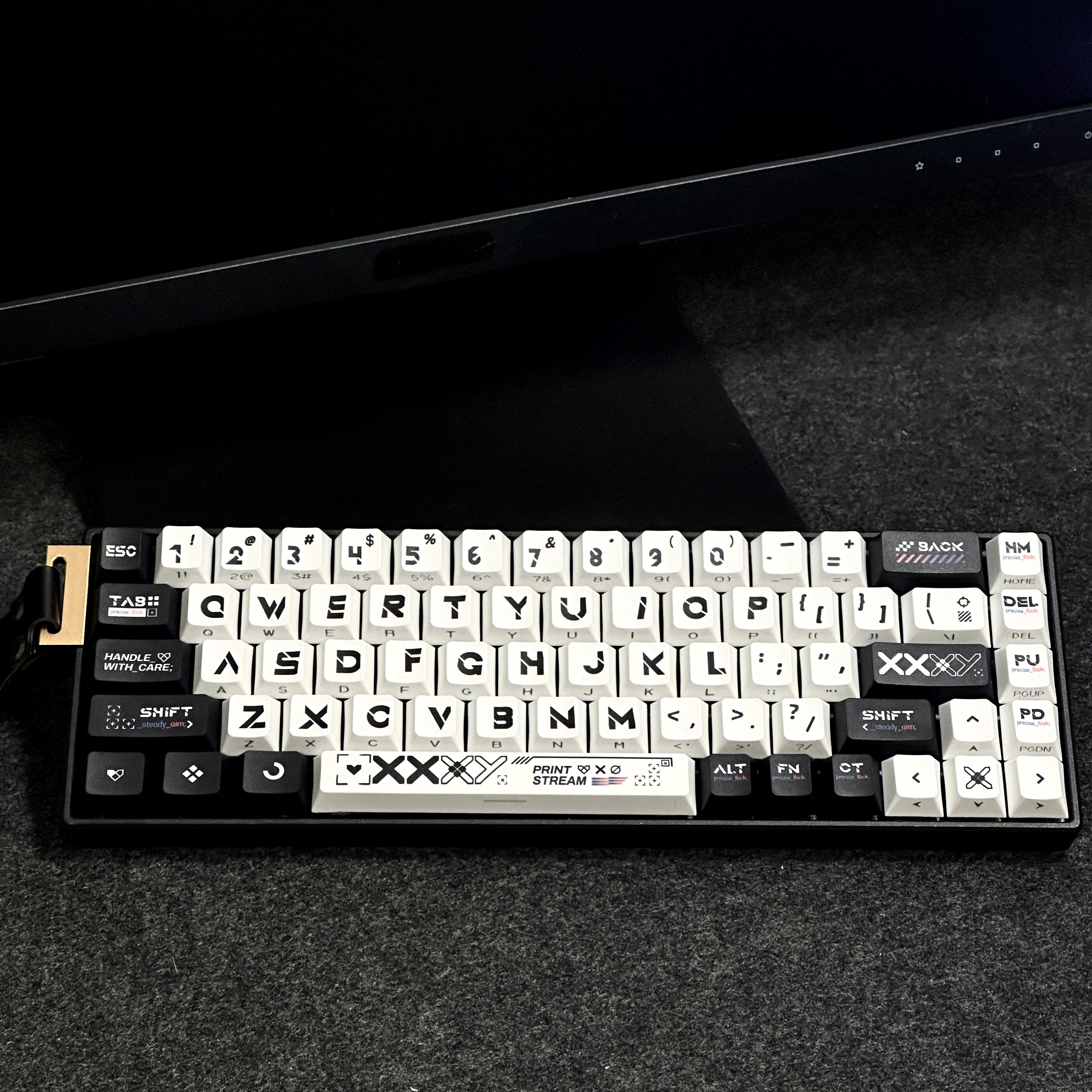 印花集侧刻透光键帽 个性热升华PBT原厂适配磁轴机械轴60/68键盘