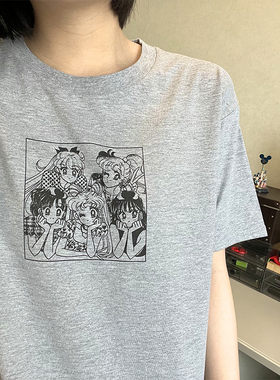 印花上衣棉日系美少女战士