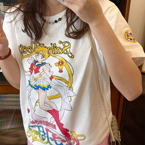 美少女战士纯棉百搭宽松T恤