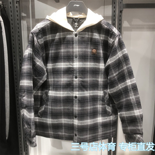 李宁棉服男反伍系列2026年新款春季加厚连帽时尚格子外套AFMW001