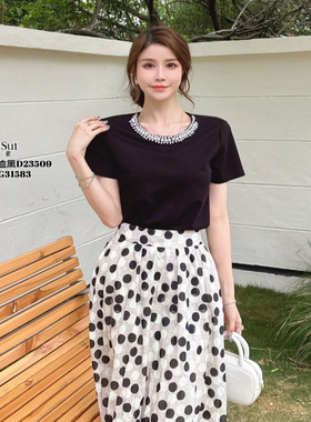 现货特价DI-SUI女2025夏新款时尚气质显瘦上衣23509百搭不撞款