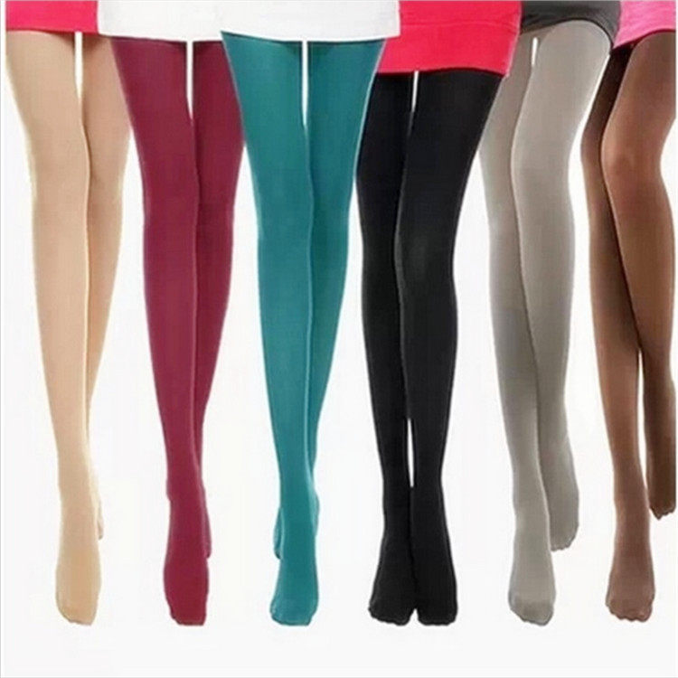 厂家批秋款女天鹅绒50d连裤袜热销糖果色薄款光腿打底裤