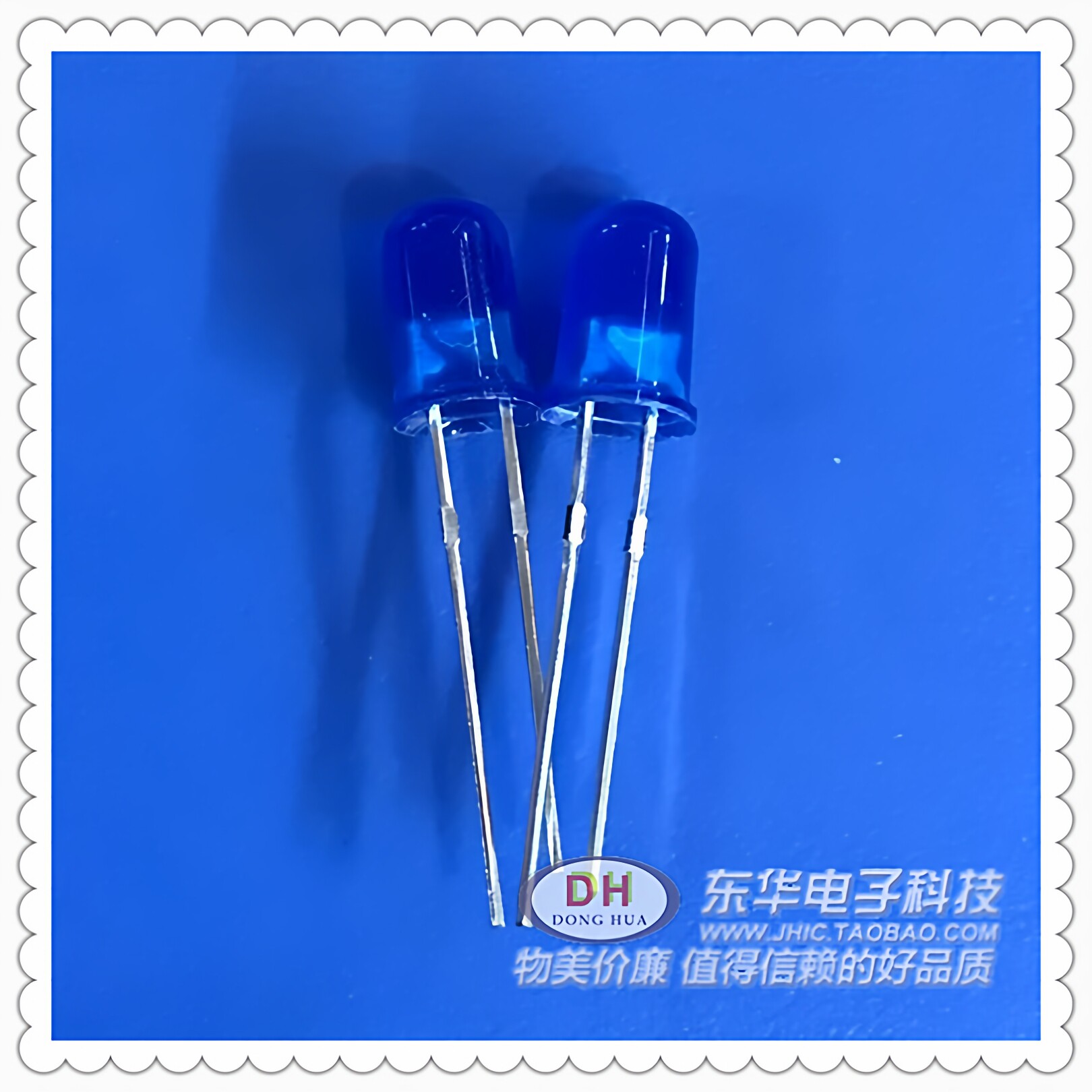 5MM F5蓝发蓝发光二极管LED灯圆头LED蓝光超高亮短脚 25元1K清货