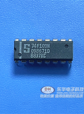 74F109N SN74HC109AN DIP16正沿触发双J-K触发器芯片原装进口现货