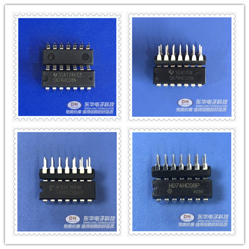 SN74HC08N TC74HC08AP HD74HC08P DIP14 四2输入与非门原装进口