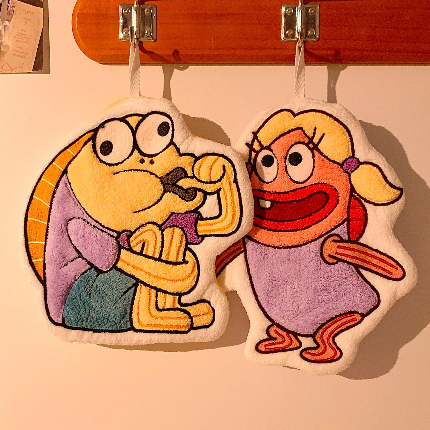 可爱比奇堡居民擦手巾家用挂式吸水速干毛巾厨房搽抹布卫生间手帕