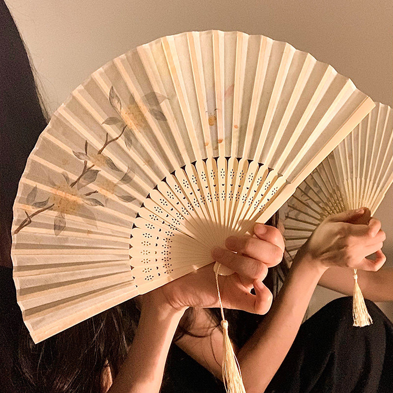 金桂与兔~古风折叠扇子女夏便携图片