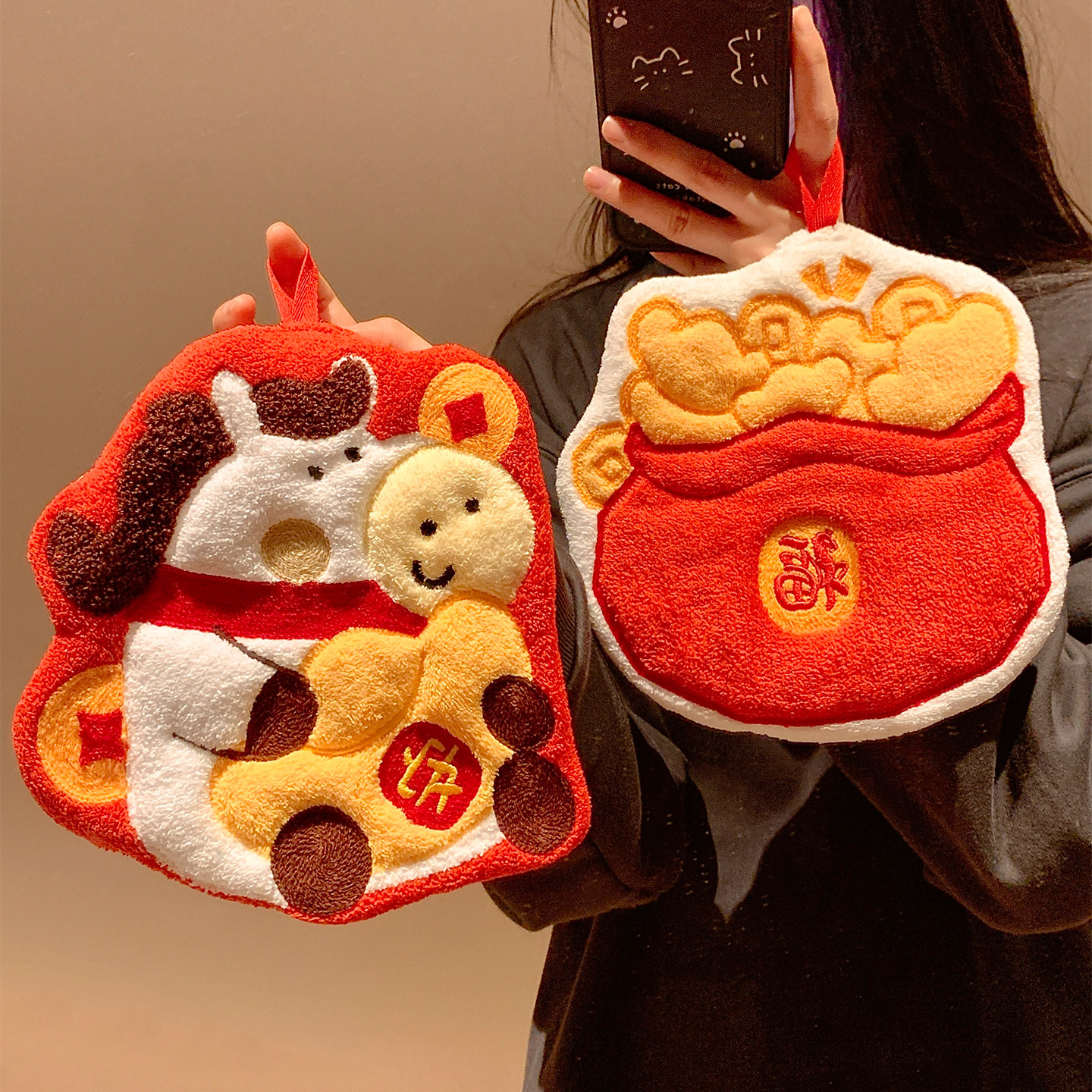 2026新款可爱小马擦手巾挂式超强吸水加厚卫生间手帕厨房新年抹布,家庭/个人清洁工具,厨房擦手巾,淘宝优惠券,粉丝福利购,淘宝优惠卷