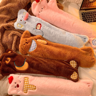 可爱长条注水热水袋大号加厚防爆暖水袋被窝专用暖手暖宝宝女冬季