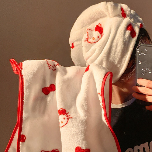 可爱Kitty干发帽女超强吸水速干