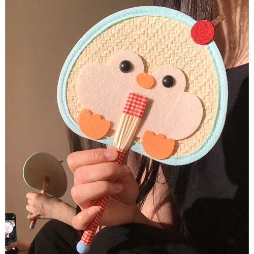 可爱小企鹅编织小蒲扇女夏天