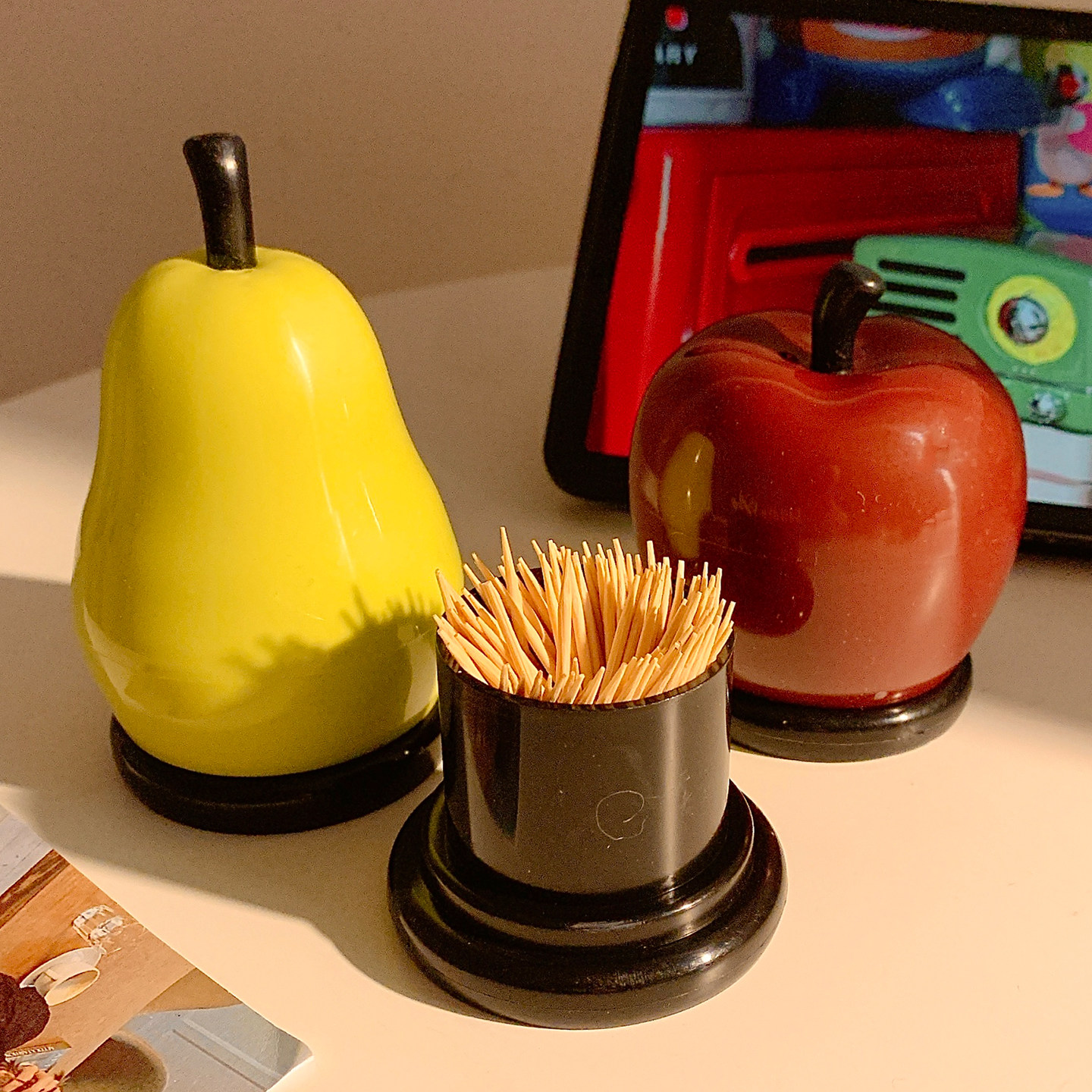 创意水果造型牙签盒家用高颜值桌面摆件大容量牙签牙线棉签收纳筒,收纳整理,牙签盒,淘宝优惠券,粉丝福利购,淘宝优惠卷