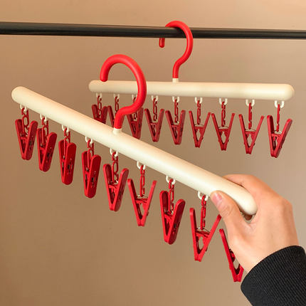 高颜值多夹子袜子夹晾晒架家用内衣内裤衣架帽子收纳神器学生宿舍