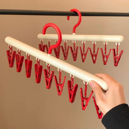 高颜值多夹子袜子夹晾晒架