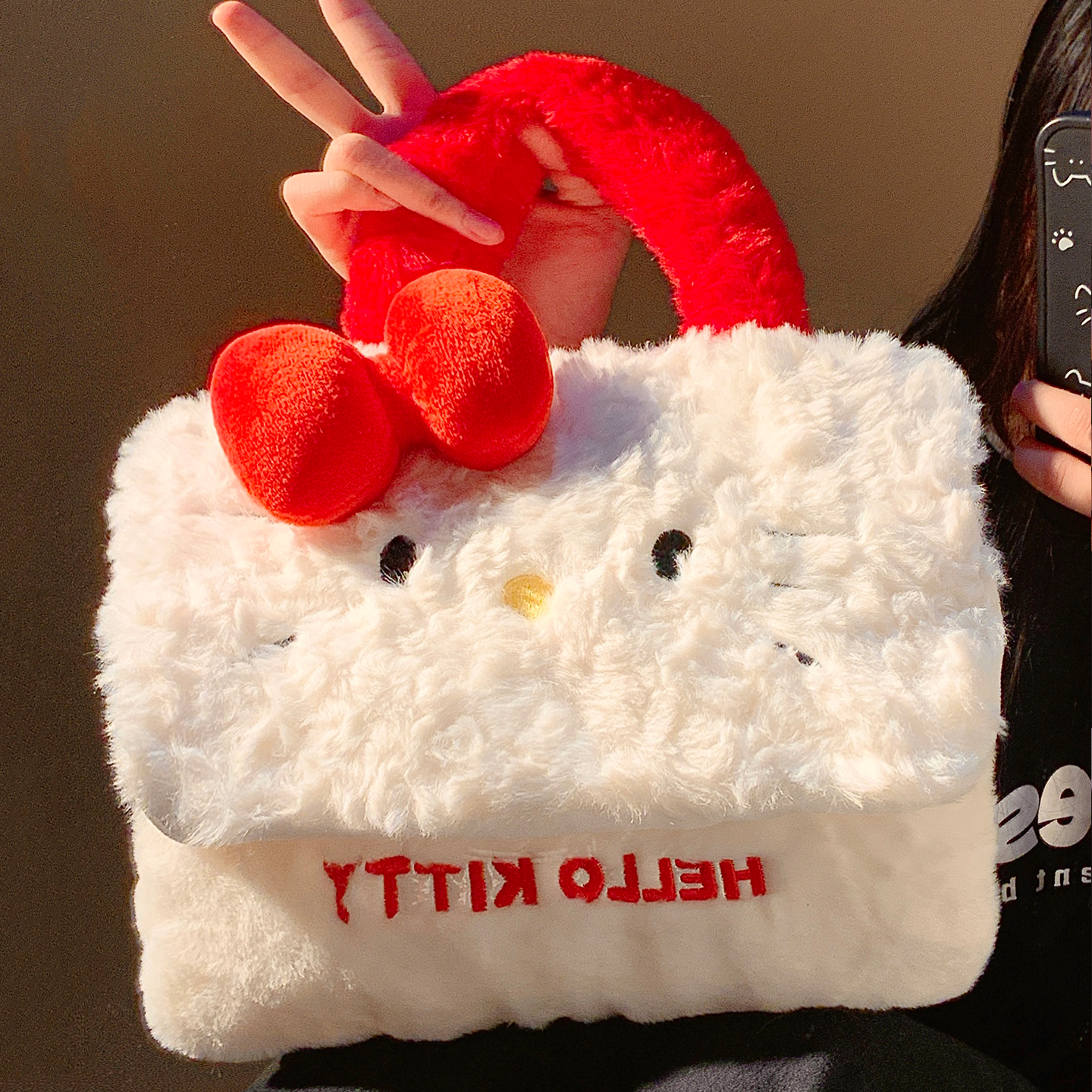 可爱手提kitty猫热水袋2025新款