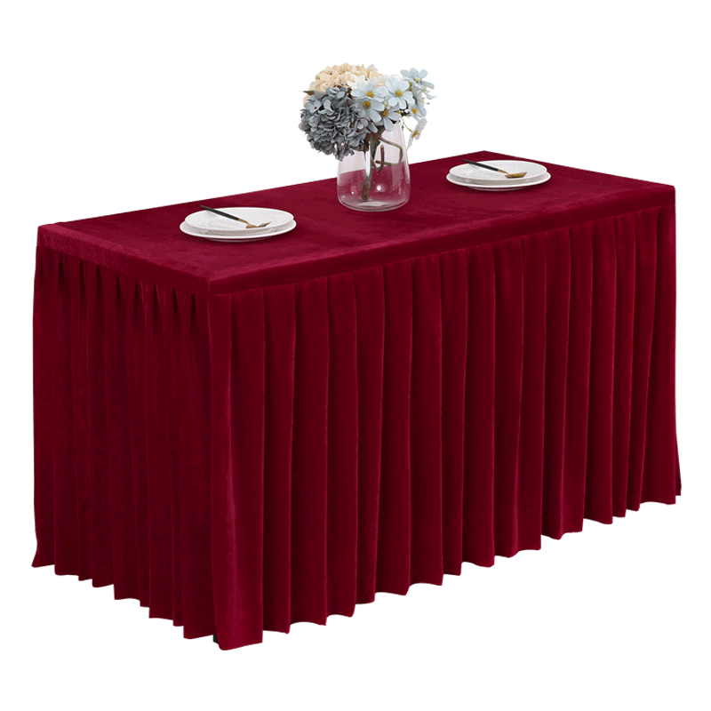 会议桌布长方形长条桌绒布展会