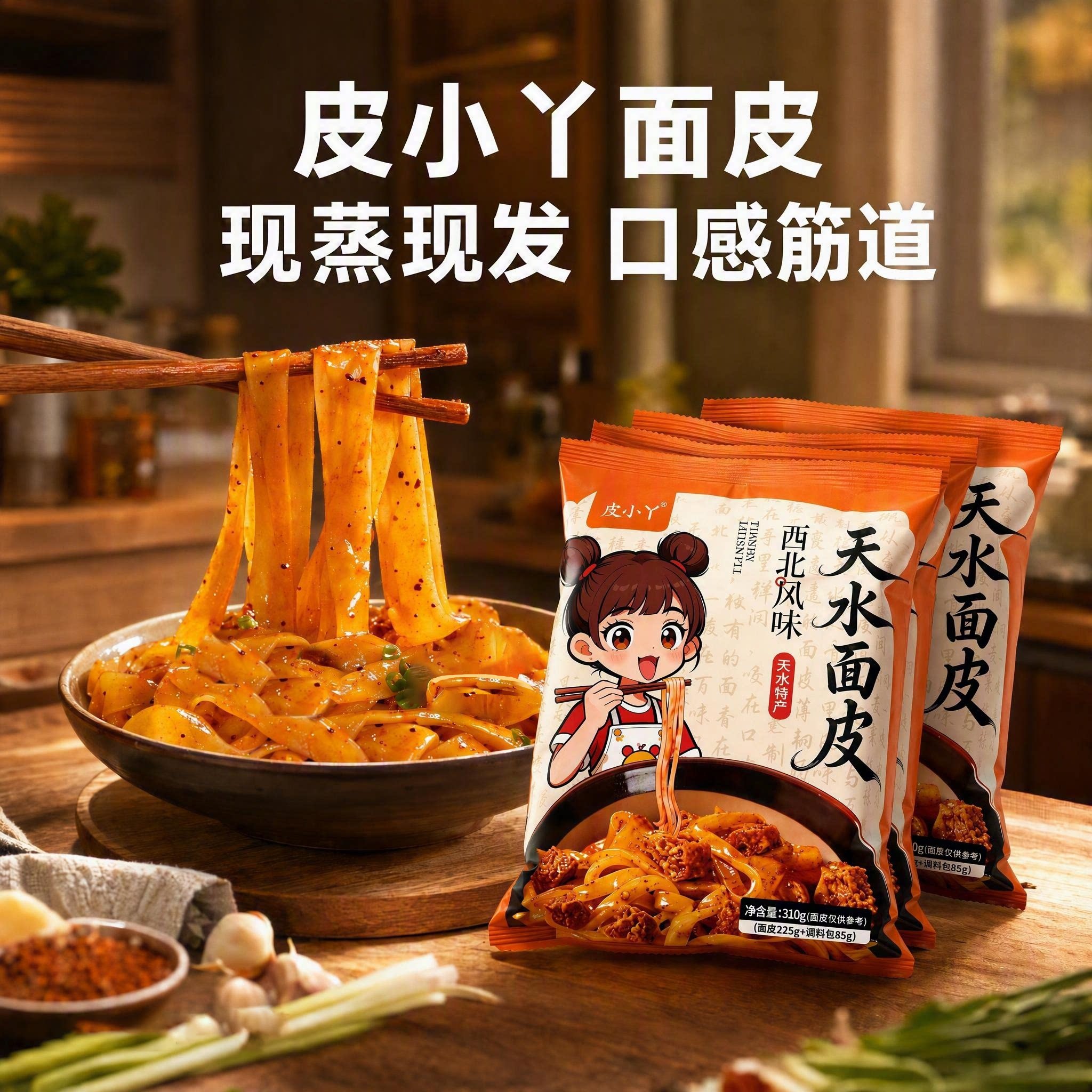 甘肃特产酿皮面皮非再会首凉皮兰州酿皮子西北高担方便速小吃瓤皮