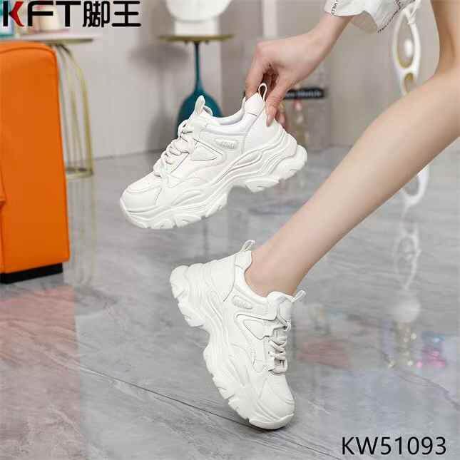 KFT脚王厚底增高老爹鞋女款2025新款春款爆款百搭小白鞋运动鞋