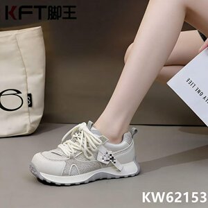 KFT脚王厚底小白鞋女2026年新款夏季运动ins老爹鞋休闲透气网鞋