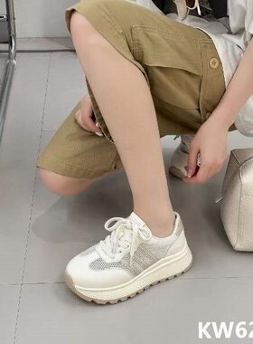 KFT脚王厚底小白鞋女2026年新款夏季运动ins老爹鞋休闲透气网鞋