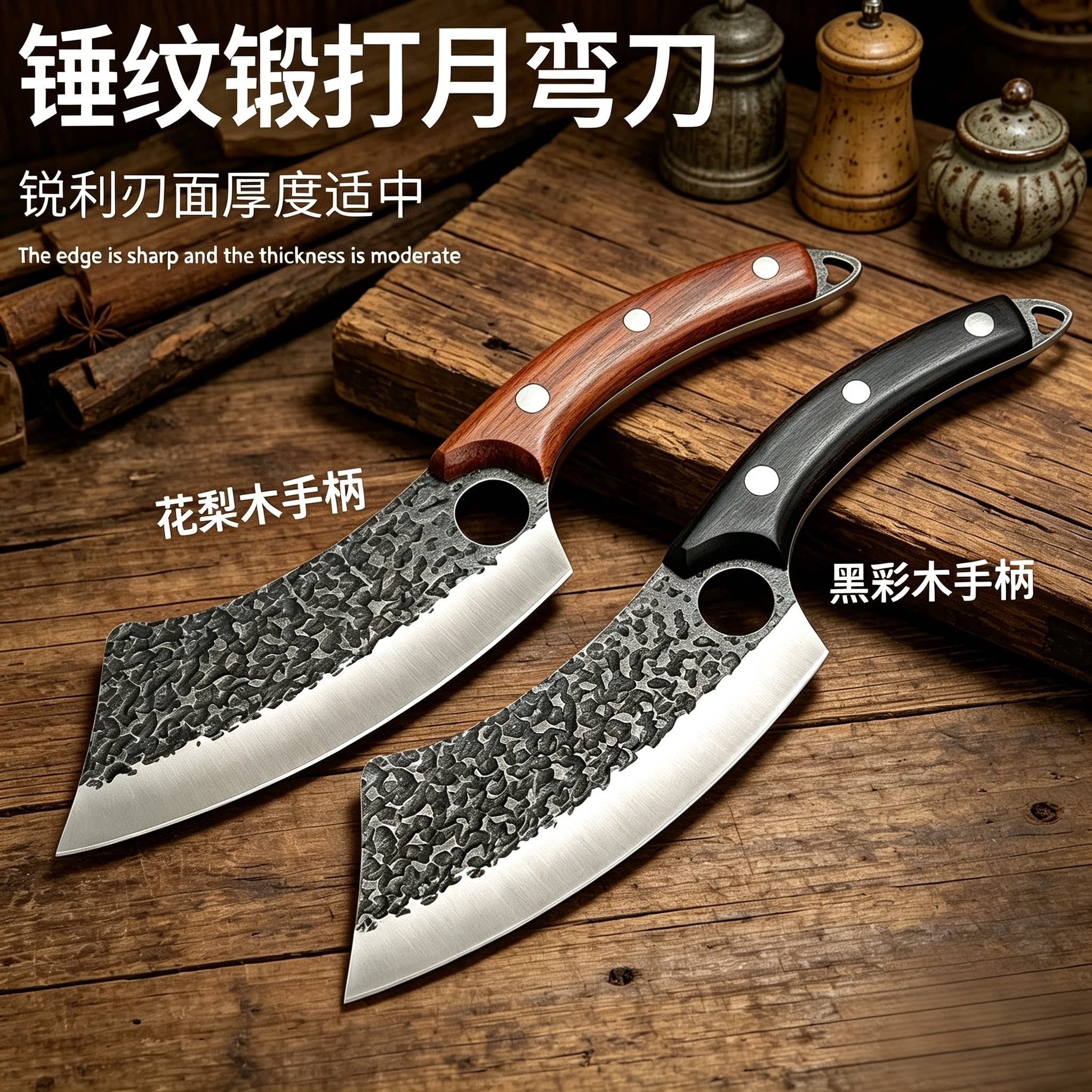 户外加厚锻打锋利多用刀皮套